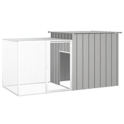 vidaXL Chicken Cage Galvanised Steel Animal Supply Anthracite/Grey Multi Sizes - grey