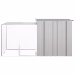 vidaXL Chicken Cage Galvanised Steel Animal Supply Anthracite/Grey Multi Sizes - grey