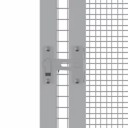vidaXL Bird Cage Galvanised Steel Aviary House Anthracite/Grey Multi Sizes - grey, 213.5 x 217.5 x 211.5 cm