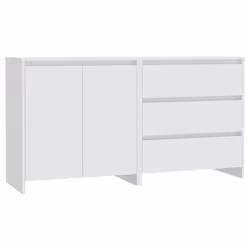 vidaXL Sideboard 2 Piece Buffet Cabinet Cupboard Highboard Engineered Wood - white - Additional view 3