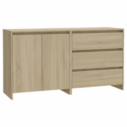 vidaXL Sideboard 2 Piece Buffet Cabinet Cupboard Highboard Engineered Wood - sonoma oak - Additional view 6
