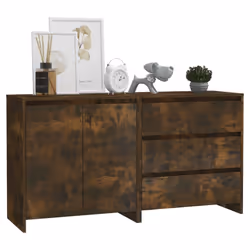 vidaXL Sideboard 2 Piece Buffet Cabinet Cupboard Highboard Engineered Wood - smoked oak - Additional view 3