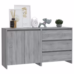 vidaXL Sideboard 2 Piece Buffet Cabinet Cupboard Highboard Engineered Wood - grey sonoma - Additional view 5