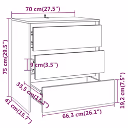 vidaXL Sideboard 2 Piece Buffet Cabinet Cupboard Highboard Engineered Wood - grey sonoma - Additional view 8