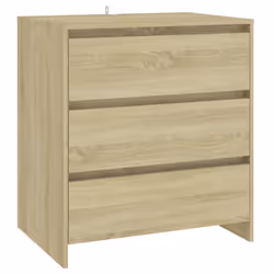 vidaXL Sideboard 3 Piece Buffet Cabinet Cupboard Highboard Engineered Wood - sonoma oak - Additional view 4