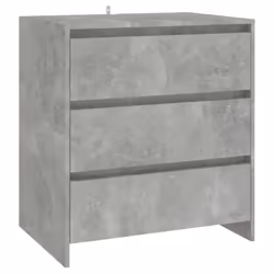 vidaXL Sideboard 3 Piece Buffet Cabinet Cupboard Highboard Engineered Wood - concrete grey - Additional view 4