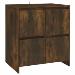 vidaXL Sideboard 3 Piece Engineered Wood Buffet Side Cabinet Multi Colours - smoked oak - Additional view 4
