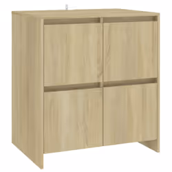 vidaXL Sideboard 2 Piece Engineered Wood Buffet Side Cabinet Multi Colours - sonoma oak - Additional view 2