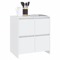 vidaXL 2x Sideboards Chipboard Storage Side Book Console Cabinet Multi Colours - white - Additional view 6