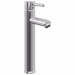 vidaXL Bathroom Sink with Tap and Push Drain Clear Tempered Glass Wash Basin