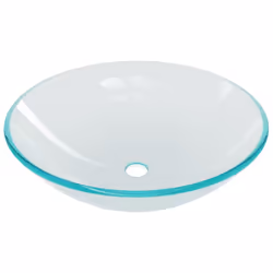 vidaXL Bathroom Sink with Tap and Push Drain Clear Tempered Glass Wash Basin - Additional view 4