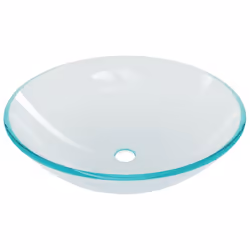 vidaXL Bathroom Sink with Tap and Push Drain Clear Tempered Glass Wash Basin - Additional view 5