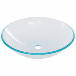 vidaXL Bathroom Sink with Tap and Push Drain Clear Tempered Glass Wash Basin - Additional view 5