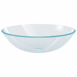 vidaXL Bathroom Sink with Tap and Push Drain Clear Tempered Glass Wash Basin - Additional view 6
