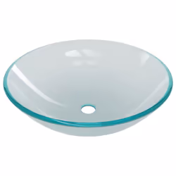 vidaXL Bathroom Sink with Tap and Push Drain Frosted Tempered Glass Wash Basin - Additional view 5