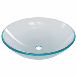 vidaXL Bathroom Sink with Tap and Push Drain Frosted Tempered Glass Wash Basin - Additional view 5