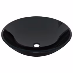vidaXL Bathroom Sink with Tap and Push Drain Black Tempered Glass Wash Basin - Additional view 5
