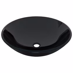 vidaXL Bathroom Sink with Tap and Push Drain Black Tempered Glass Wash Basin - Additional view 5