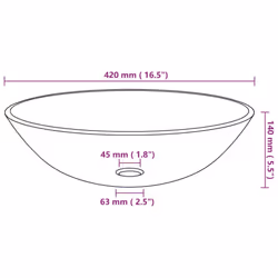 vidaXL Bathroom Sink with Tap and Push Drain Black Tempered Glass Wash Basin - Additional view 9