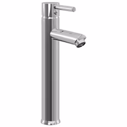 vidaXL Bathroom Sink with Tap and Push Drain Brown Tempered Glass Wash Basin