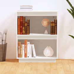 vidaXL Solid Wood Pine Console Cabinet Entryway Media Sideboard Multi Colours - white