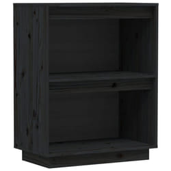 vidaXL Solid Wood Pine Console Cabinet Entryway Media Sideboard Multi Colours - black