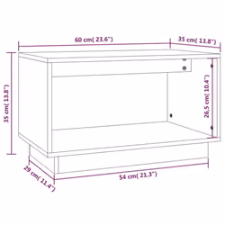 vidaXL Solid Wood Pine TV Cabinet Home Wall Mounted Shelf Stand Multi Colours - honey brown - Additional view 8