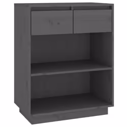vidaXL Solid Wood Pine Console Cabinet Sideboard Side Cabinet Multi Colours - grey