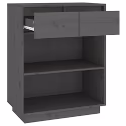 vidaXL Solid Wood Pine Console Cabinet Sideboard Side Cabinet Multi Colours - grey - Additional view 6