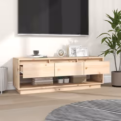vidaXL Solid Wood Pine TV Cabinet Bedroom Living Room Media Unit Multi Colours - brown - Additional view 7