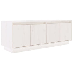vidaXL Solid Wood Pine TV Cabinet Living Room Media Unit Stand Multi Colours - white