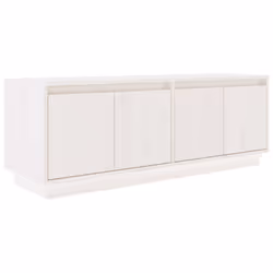 vidaXL Solid Wood Pine TV Cabinet Living Room Media Unit Stand Multi Colours - white