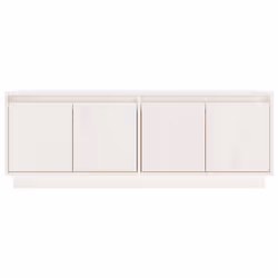 vidaXL Solid Wood Pine TV Cabinet Living Room Media Unit Stand Multi Colours - white - Additional view 5