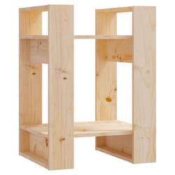 vidaXL Solid Wood Pine Book Cabinet/Room Divider Storage Rack Multi Colours - brown