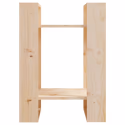 vidaXL Solid Wood Pine Book Cabinet/Room Divider Storage Rack Multi Colours - brown