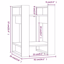 vidaXL Solid Wood Pine Book Cabinet/Room Divider Storage Rack Multi Colours - brown - Additional view 4