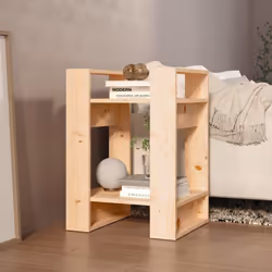 vidaXL Solid Wood Pine Book Cabinet/Room Divider Storage Rack Multi Colours - brown - Additional view 6