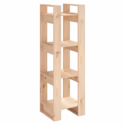 vidaXL Solid Wood Pine Book Cabinet/Room Divider Storage Shelf Multi Colours - brown
