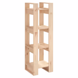 vidaXL Solid Wood Pine Book Cabinet/Room Divider Storage Shelf Multi Colours - brown