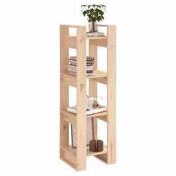 vidaXL Solid Wood Pine Book Cabinet/Room Divider Storage Shelf Multi Colours - brown - Additional view 5
