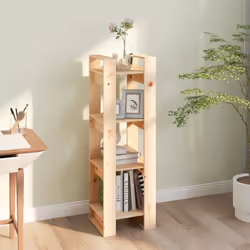 vidaXL Solid Wood Pine Book Cabinet/Room Divider Storage Shelf Multi Colours - brown - Additional view 6
