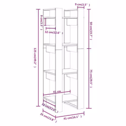 vidaXL Solid Wood Pine Book Cabinet/Room Divider Storage Shelf Multi Colours - brown - Additional view 8