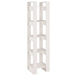 vidaXL Solid Wood Pine Book Cabinet/Room Divider Storage Rack Multi Colours - white