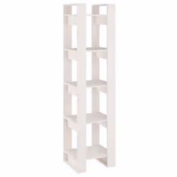 vidaXL Solid Wood Pine Book Cabinet/Room Divider Storage Rack Multi Colours - white