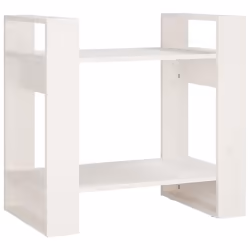 vidaXL Solid Wood Pine Book Cabinet/Room Divider Storage Shelf Multi Colours - white