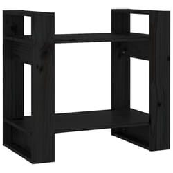 vidaXL Solid Wood Pine Book Cabinet/Room Divider Storage Shelf Multi Colours - black