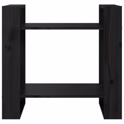 vidaXL Solid Wood Pine Book Cabinet/Room Divider Storage Shelf Multi Colours - black