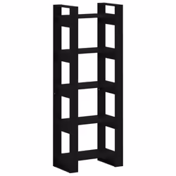 VidaXL 813893, Black, Wood, Wood, Pinewood, 600 mm, 350 mm