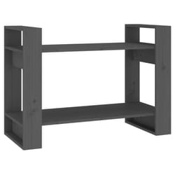 vidaXL Solid Wood Pine Book Cabinet/Room Divider Bookcase Rack Multi Colours - grey