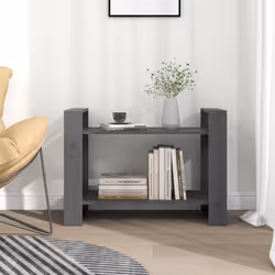 vidaXL Solid Wood Pine Book Cabinet/Room Divider Bookcase Rack Multi Colours - grey